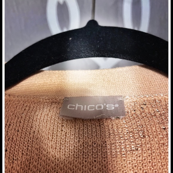 Chico. Peach mid length Sweater Coat. Size Med / Large. Scarf included - Picture 2 of 3